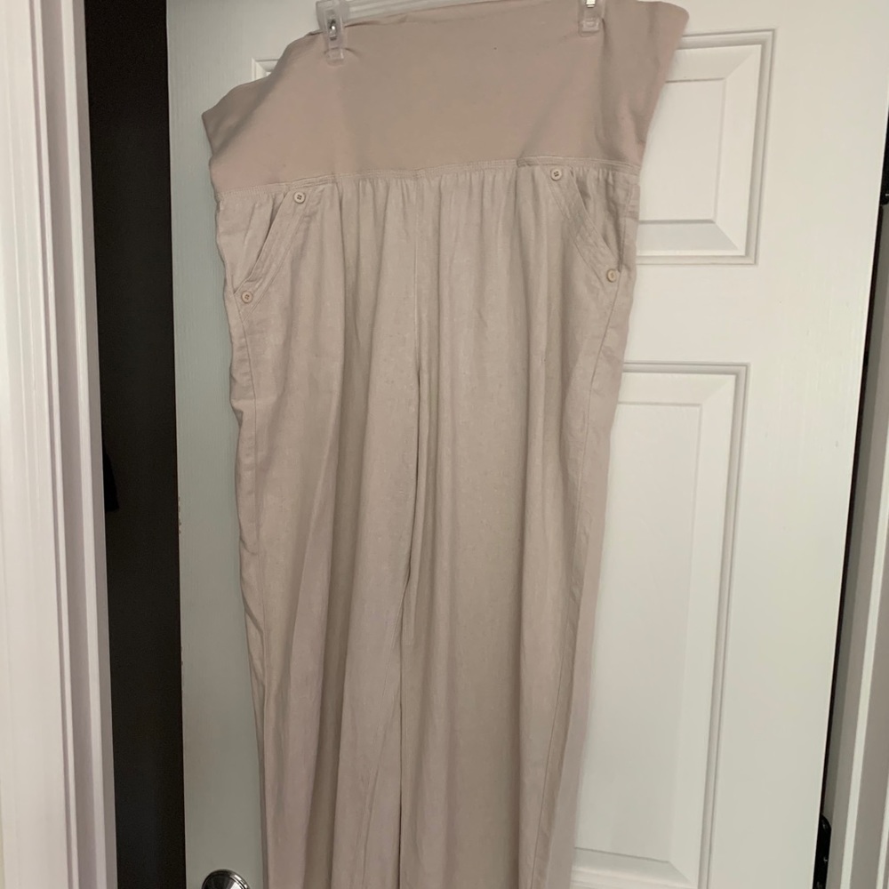 Wide leg trouser pants